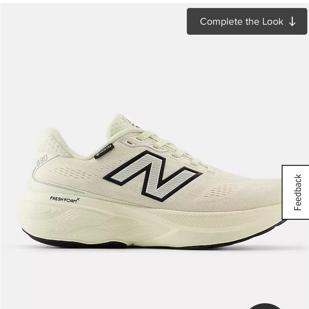 Just like new New Balance Women's Running Shoe — Cream with Black Logo